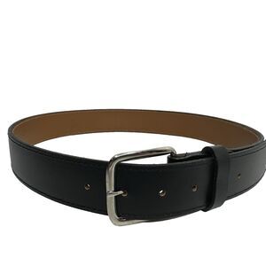Smitty Officials Apparel Black Belt Mens Size 32 1.5" Wide Referee Silver Tone